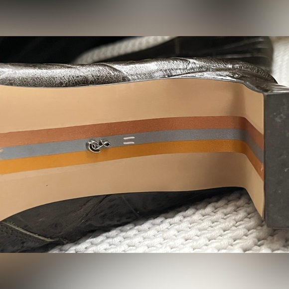 Sam Edelman Sylvia2 Knee High Boots in deep olive croco leather - Picture 12 of 16